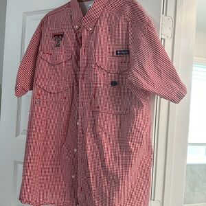 Columbia PFG Super Bonehead XL Texas Tech Red Gingham Print